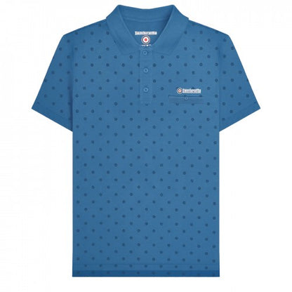 Front - Lambretta Mens Premium AW24 Target Polo Shirt