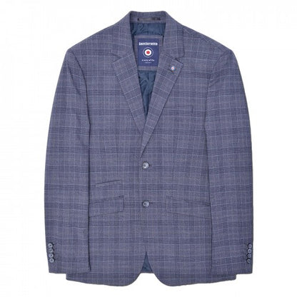 Front - Lambretta Mens Bradley Checked Blazer