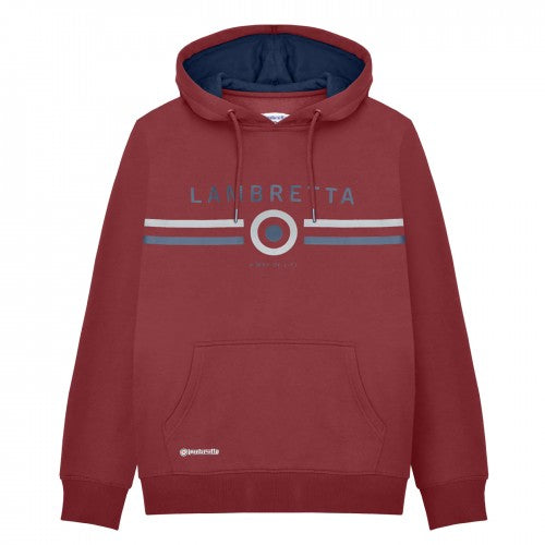 Front - Lambretta Mens AW24 Contrast Target Hoodie