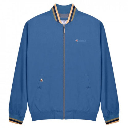 Khaki Green-Gold-White - Front - Lambretta Mens Monkey Triple Tipped Jacket