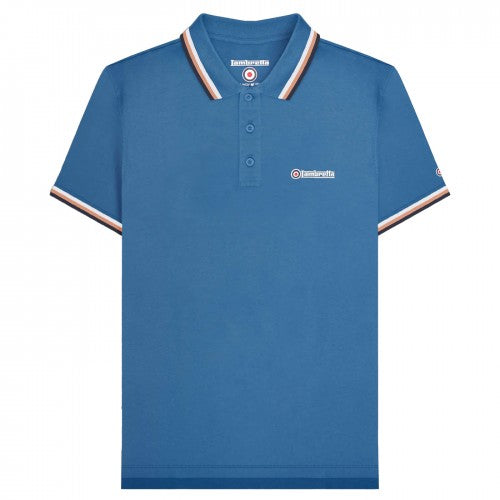 Front - Lambretta Mens SS25 Triple Tipped Polo Shirt