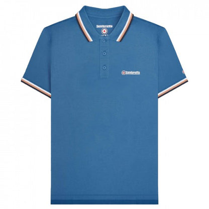 Front - Lambretta Mens SS25 Triple Tipped Polo Shirt