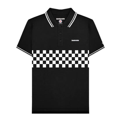 Front - Lambretta Mens SS25 Two Tone Tipped Big & Tall Polo Shirt
