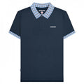 Front - Lambretta Mens SS25 Gingham Polo Shirt