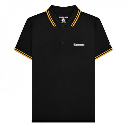 Front - Lambretta Mens SS25 Twin Tip Polo Shirt