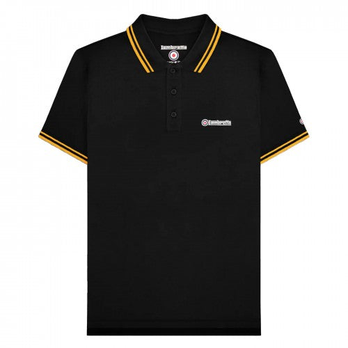 Front - Lambretta Mens SS25 Twin Tip Polo Shirt