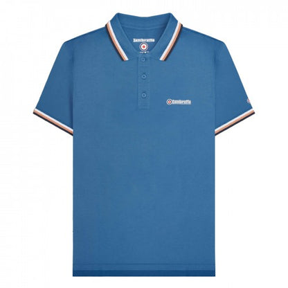 Front - Lambretta Mens SS25 Triple Tipped Big & Tall Polo Shirt