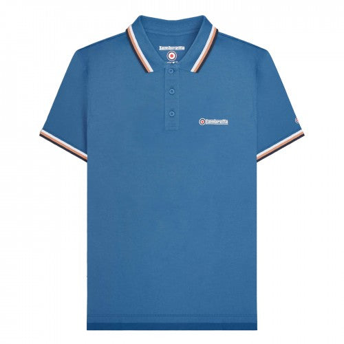 Front - Lambretta Mens SS25 Triple Tipped Big & Tall Polo Shirt