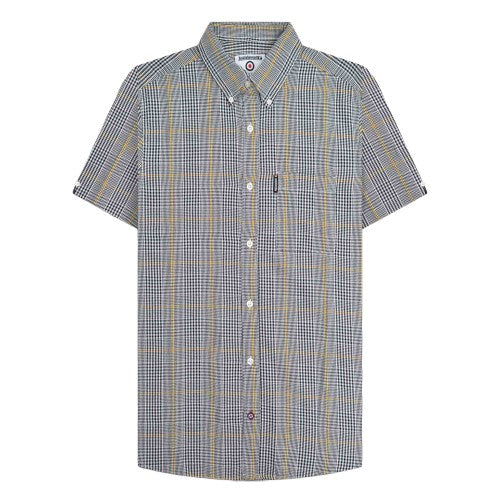Front - Lambretta Mens SS25 Houndstooth Shirt