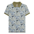 Front - Lambretta Mens SS25 Paisley Branded Big & Tall Polo Shirt