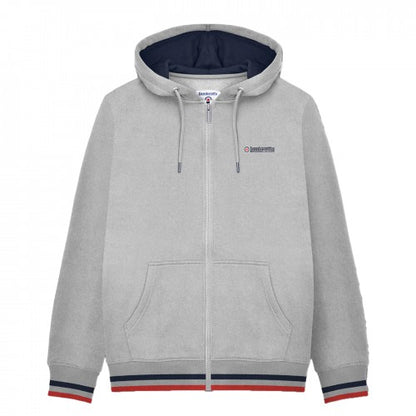 Navy-Khaki - Front - Lambretta Mens SS25 Full Zip Hoodie