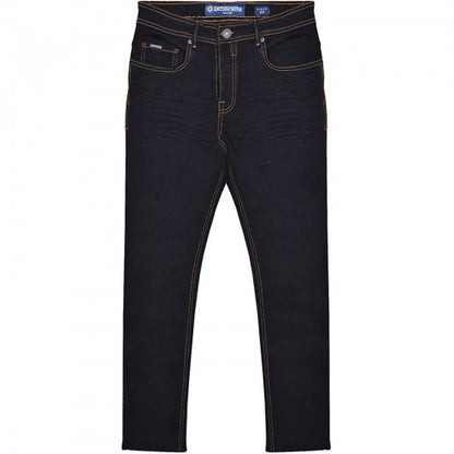 Front - Lambretta Mens Stafford Slim Jeans