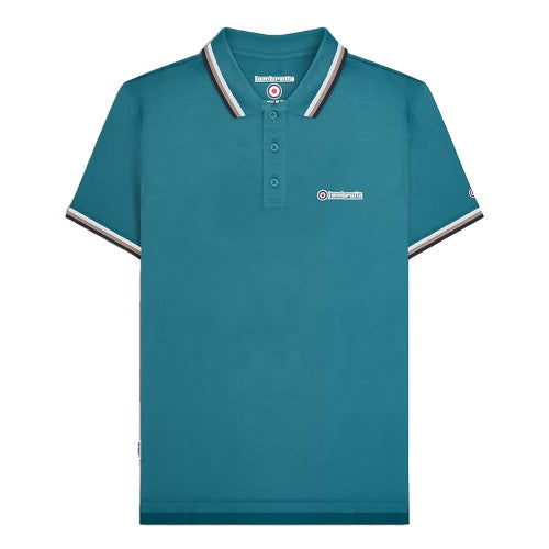 Front - Lambretta Mens Triple Tipped Polo Shirt