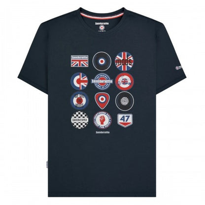 Front - Lambretta Mens Badge T-Shirt