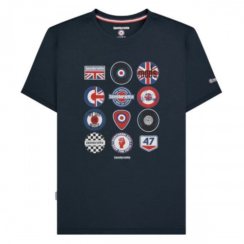 Front - Lambretta Mens Badge T-Shirt