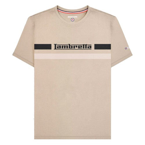 Front - Lambretta Mens Chest Stripe T-Shirt