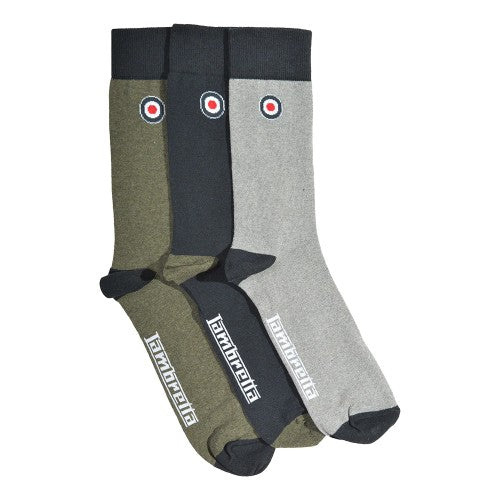 Front - Lambretta Mens Paisley Socks (Pack of 3)