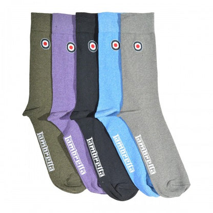 Front - Lambretta Mens Plain Socks (Pack of 5)