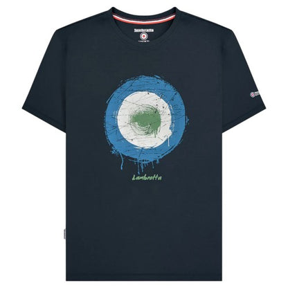 Front - Lambretta Mens Spray Logo T-Shirt