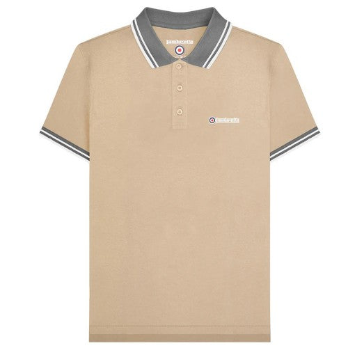 Front - Lambretta Mens Contrast Tipped Polo Shirt