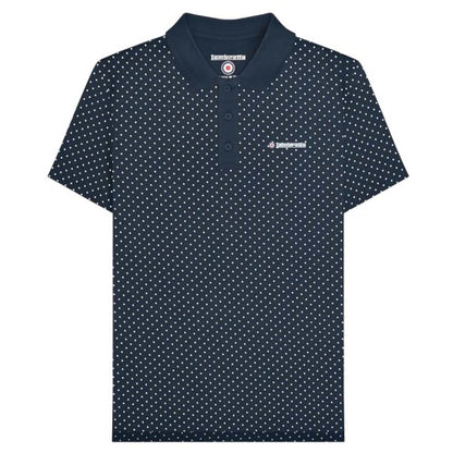 Front - Lambretta Mens Polka Dot Big & Tall Polo Shirt