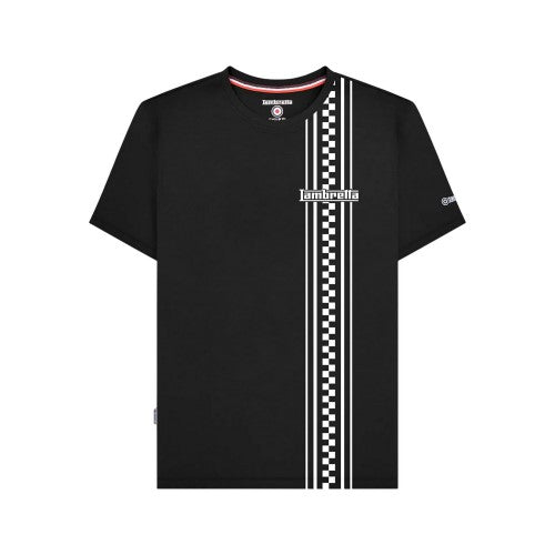 Front - Lambretta Mens Striped Two Tone T-Shirt
