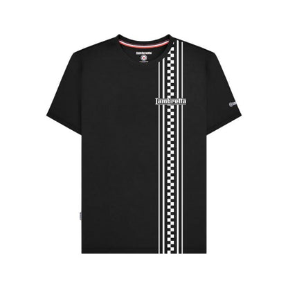 Front - Lambretta Mens Striped Two Tone T-Shirt