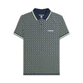 Black-Gold - Front - Lambretta Mens Geometric Polo Shirt