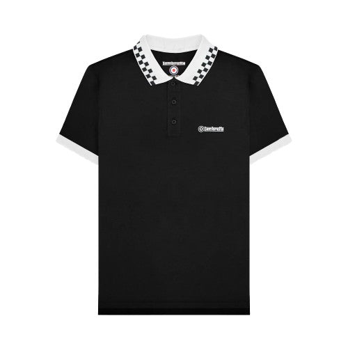 Front - Lambretta Mens Checkered Polo Shirt