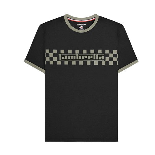 Front - Lambretta Mens Ringer Two Tone T-Shirt
