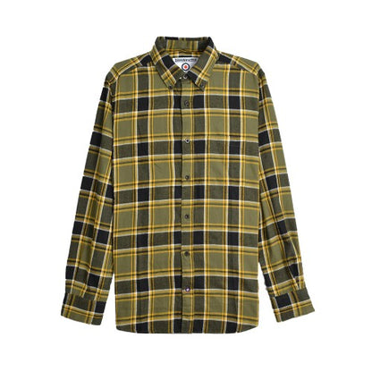 Front - Lambretta Mens Checked Brushed Long-Sleeved Shirt