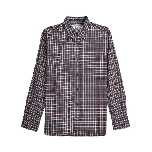 Front - Lambretta Mens Checked Long-Sleeved Shirt