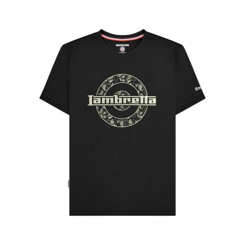 Front - Lambretta Mens Paisley Target T-Shirt
