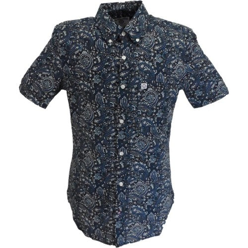 Front - Lambretta Mens Paisley Shirt