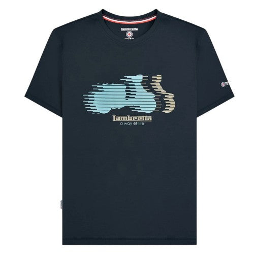 Front - Lambretta Mens Scooter Blur T-Shirt