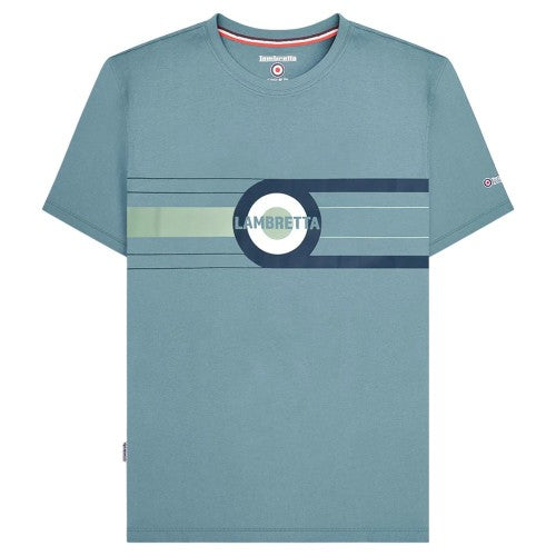 White - Front - Lambretta Mens Target Band T-Shirt