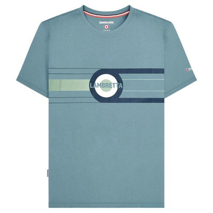 White - Front - Lambretta Mens Target Band T-Shirt