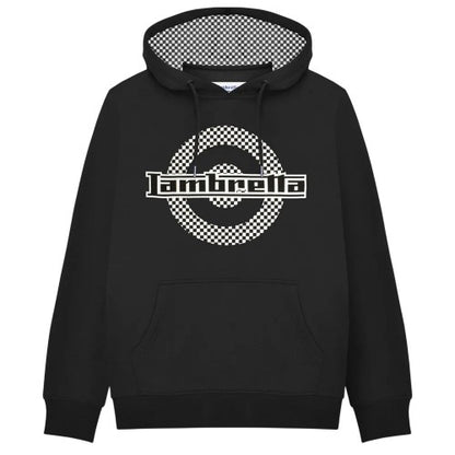 Front - Lambretta Mens Target Checked Hoodie