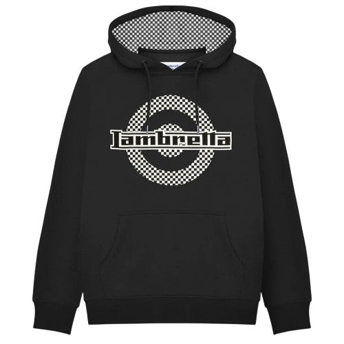 Front - Lambretta Mens Target Checked Hoodie