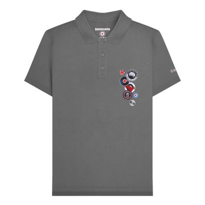 Front - Lambretta Mens Badge Polo Shirt