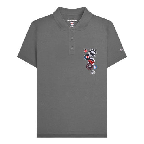 Front - Lambretta Mens Badge Polo Shirt