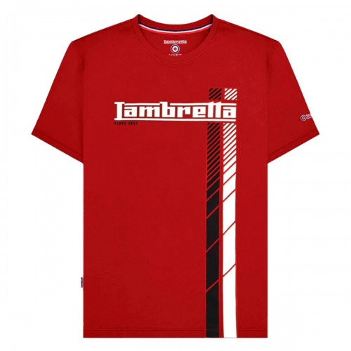 Front - Lambretta Mens Racing Stripe T-Shirt