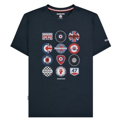 Front - Lambretta Unisex Adult Cotton Badge T-Shirt