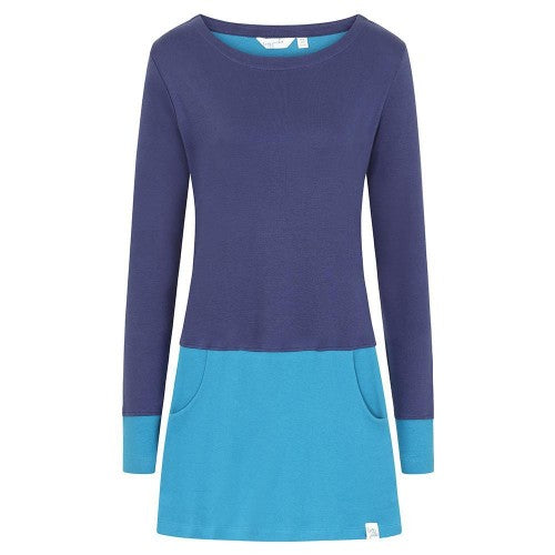 Front - Lazy Jacks Womens/Ladies Colour Block Long Tunic Top