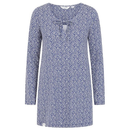 Front - Lazy Jacks Womens/Ladies Mosaic Front Tie Tunic Top