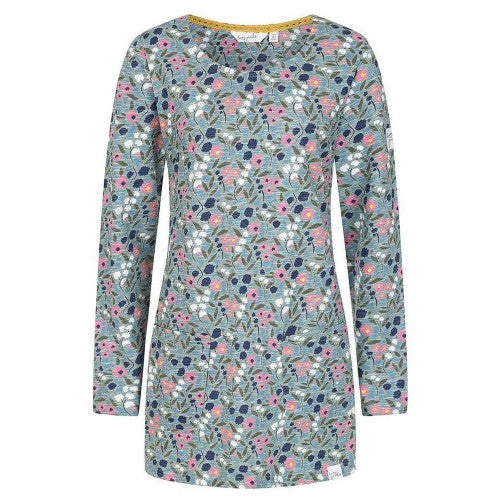 Front - Lazy Jacks Womens/Ladies Pansy Pocket Tunic Top