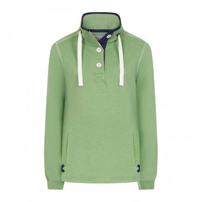 Front - Lazy Jacks Womens/Ladies Button Neck Sweatshirt
