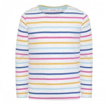 Front - Lazy Jacks Girls Striped Breton Long-Sleeved T-Shirt