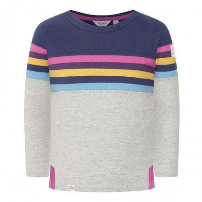 Front - Lazy Jacks Girls Striped Breton Long-Sleeved T-Shirt
