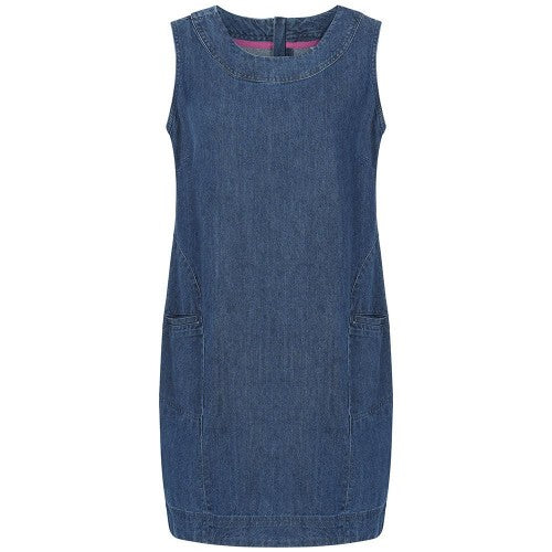 Front - Lazy Jacks Womens/Ladies Denim Dress